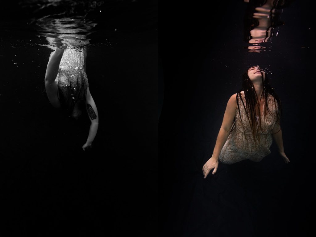 portrait sous l'eau