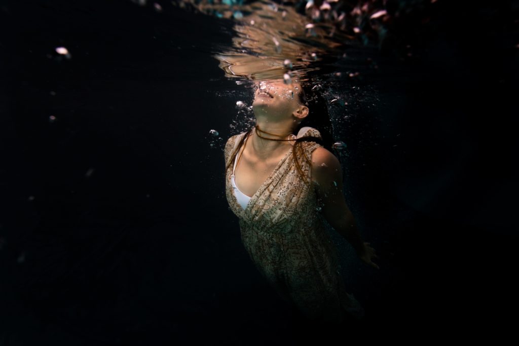 portrait sous l'eau